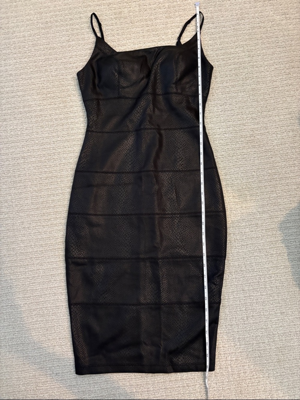 Bebe Black snakeskin Sleeveless Bodycon Mini Dress XS